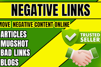 delete negative link, send dmca takedown notice to remove leak content and links