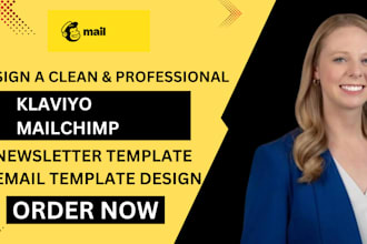 design mailchimp newsletter, email campaign for squarespace, wix, shopify