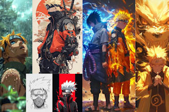 draw you in naruto style, anime or dragon ball