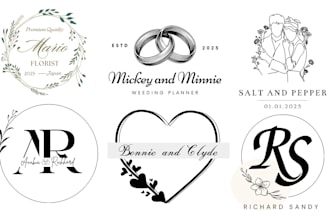 design custom minimalist monogram logo initials symbolic letter designs