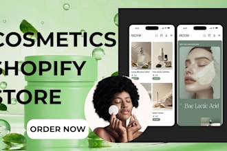 design skincare shopify store cosmetics store design beauty dropshipping product