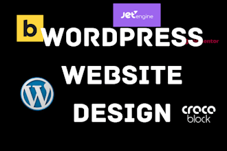 design wordpress website with crocoblock elementor pro bricks builder jet engine