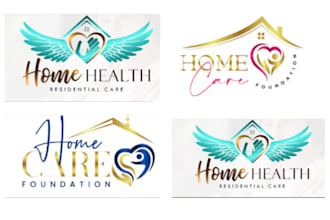 design a minimalist home care and  healthcare logo and flyer