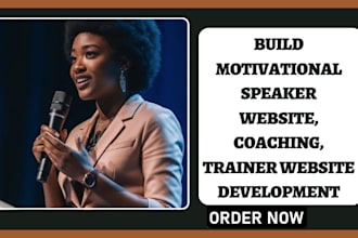 build motivational speaker website, coaching, trainer website development
