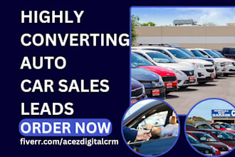 generate auto car sales booking car rental trucking logo insurance mortgage lead