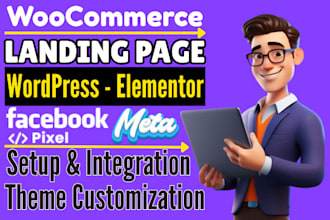 setup google wordpress facebook pixel woocommerce landing page design meta ads