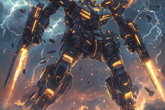 create mecha robot armor character concept for you