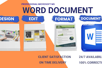 do word design,edit,type in word,format change,png and screenshot to ms word