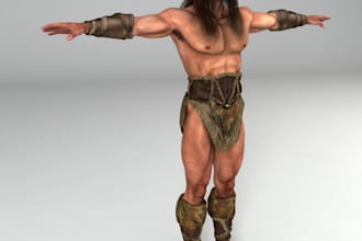 aaa detail texture 3d character, fix mesh, retopology, mocap, game character rig