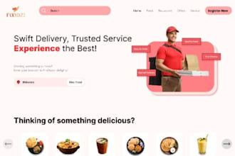 design food delivery ecommerce website restaurant website grocery food store