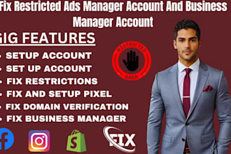 fix issue or create fresh meta facebook business manager and ads account