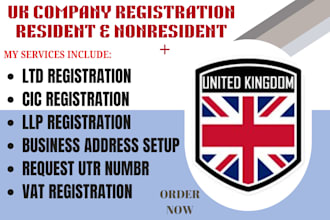 register uk ltd, ltd registration, uk ltd, cic registration, utr, vat number