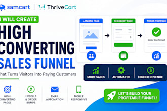 create samcart thrivecart sales funnel to boost conversions and sales