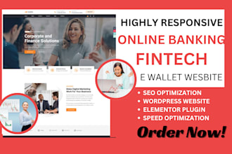 design online banking website fintech e wallet  online reputation management crm