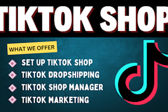 setup or fix tiktok shop, add products for tiktok dropshipping, tiktok affiliate
