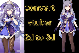 convert live 2d vtuber model into 3d vroid vr chat model for streaming avatar