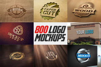 make 3d logo mockup in 800 different styles