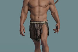 artistic 3d character model,4k texture, 3d animation, ue5 rig, game asset, unity