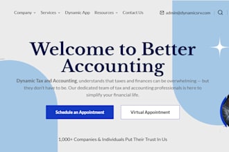tax website website accounting bookkeeping website finance credit repair website