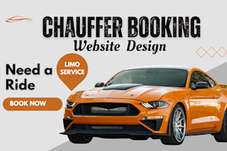 design a responsive chauffer website limousine taxi booking website car rental