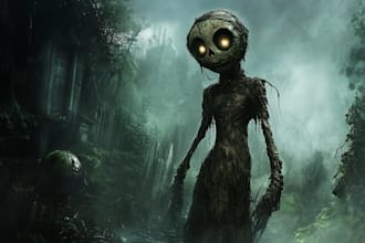 do vintage illustration, character, retro horror character