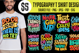 do unique typography t shirt design in hand drawn font style
