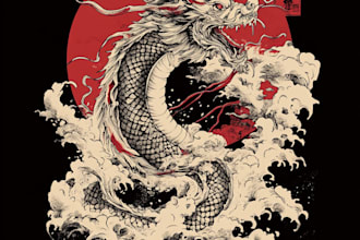 make a japanese t shirt designs unique and creative artwork