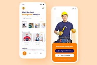 build handyman app cleaning services caring for old people