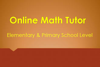 be your online elementary and primary school math tutor