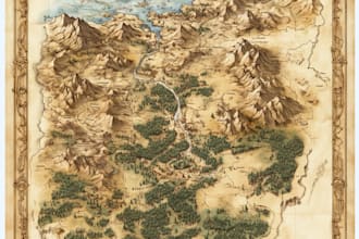 draw a custom map for fantasy or boardgame