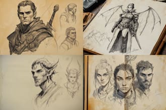 fantasy character sketch for you
