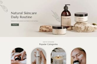 design private label skincare shopify store skin care website cosmetics website