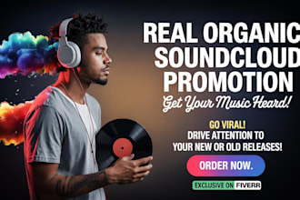 do organic soundcloud music promotions for your tracks or album