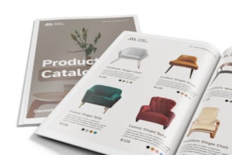 design product catalog,professional lookbook, magazine ,sell sheet and catalogue