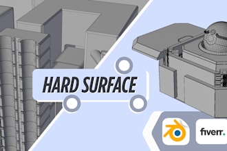 design any hard surface 3d models