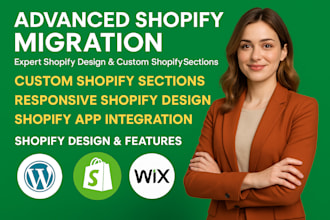 migrate, clone, transfer wix, wordpress, squarespace, bigcommerce to shopify