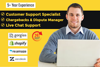 do customer service support, email, chat support, chargebacks, disputes manager