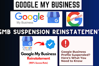 reinstate, appeal, fix suspended google my business gmb profile verification