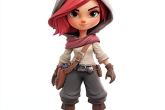do dnd character art, 2d game character art in unique style
