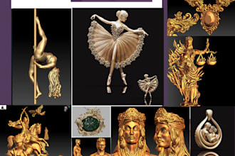 create 3d cad jewelry designs using 3ds max  zbrush