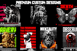 create premium futuristic, eye catching  street waer design
