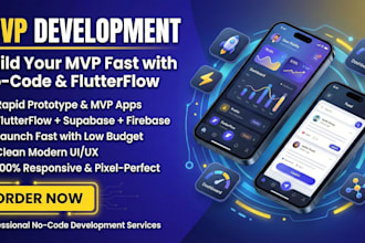 build a flutterflow no code mvp mobile app for android and ios