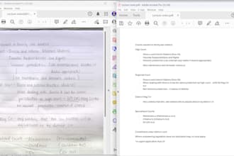 retype your pdf, image or written notes fast