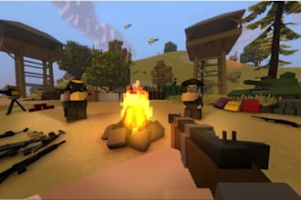 build full roblox game,realistic  map,roblox scripter,3d tycoon game fighting