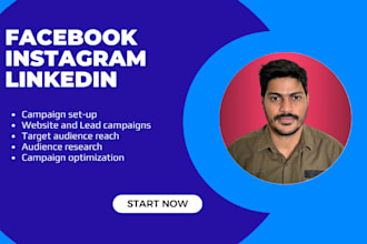 create ads on facebook, instagram, linkedin lead and traffic