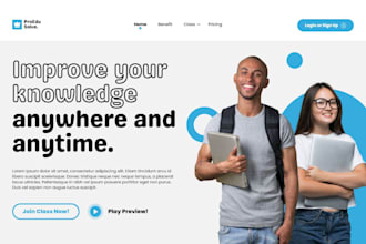 wordpress education website design, wordpress sales funnel, school landing page