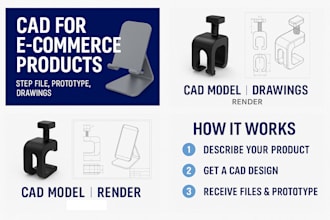 ich konstruiere dein ecommerce produkt  cad, prototyp, fertigungsdaten