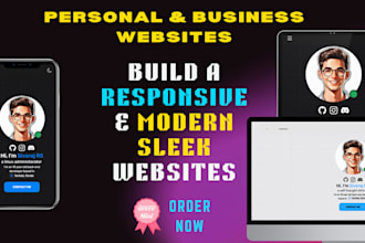create a professional modern personal portfolio website