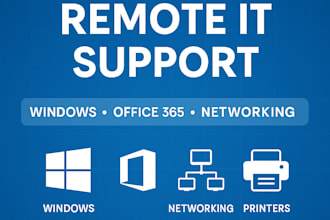 provide remote IT support for windows, printers ect