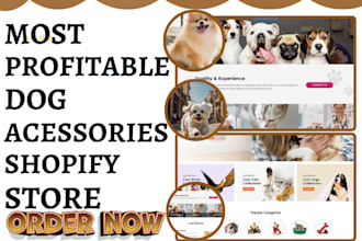 design dog pet shopify store animal dog pet care store pet dropshipping website